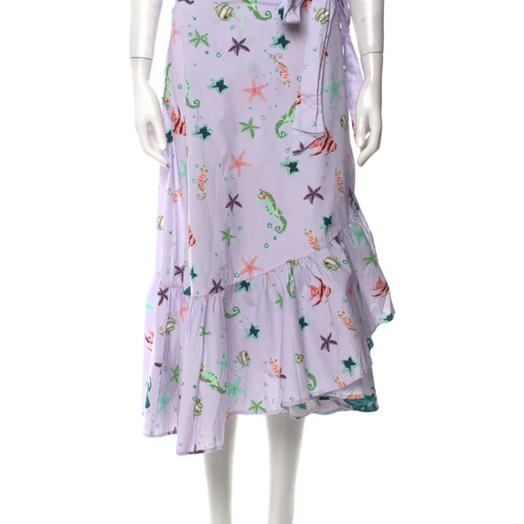 **NWT Hill House Home Mirabel Wrap Skirt in Sea Creature Pattern** - Picture 3 of 5